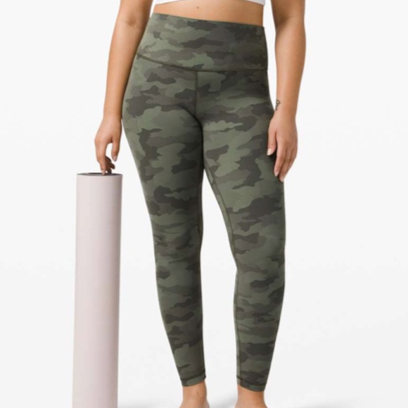 Lululemon Align Pant 28" Heritage 365 Camo Green Twill Multi Size 4 - Picture 2 of 4